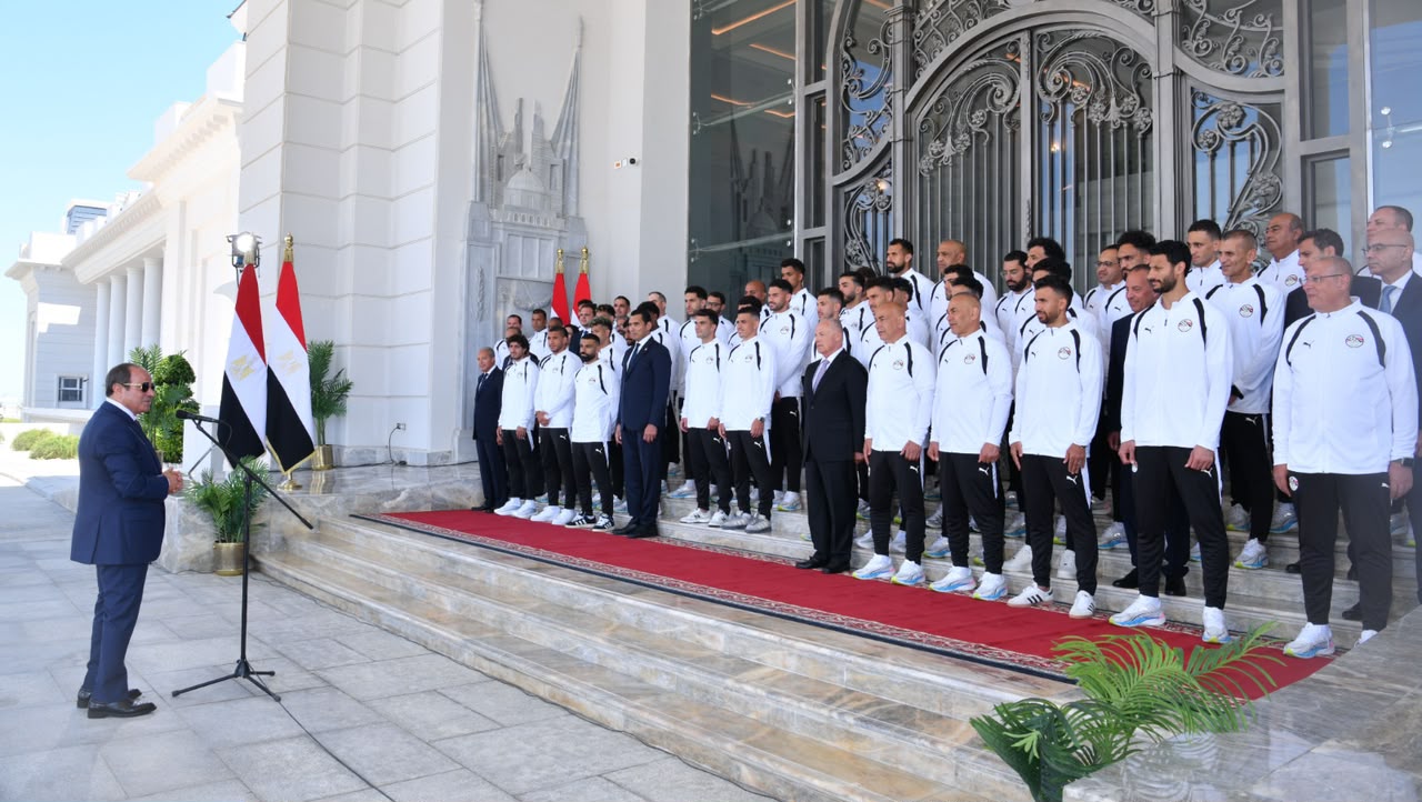 تكريم السيسي لمنتخب مصر