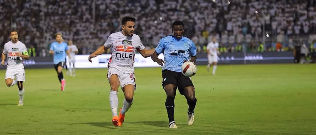 جانب من مباراة غزل المحلة والزمالك