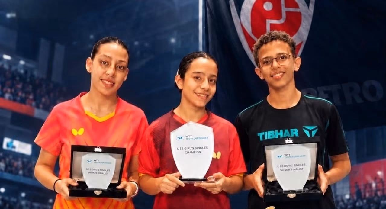 ناشئو بتروجت يحصدون 3 ميداليات في بطولة مصر الدولية لتنس الطاولة
